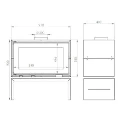 Kaminofen A.caminetti Panorama 90 -Napoleon Magasin 1112315 kaminofen panorama 9011