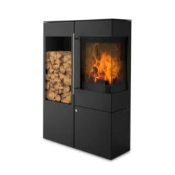 Kaminofen Olsberg Ipala Smart Compact Mit Holzregal