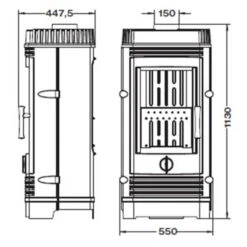 Kaminofen Invicta Gomont -Napoleon Magasin 1118051 invicta gomont holzofen kaminofen 12kw15