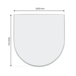 Funkenschutzplatte Glas Rundbogen -Napoleon Magasin 1940009 funkenschutzplatte glas rundbogen8