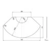 Funkenschutzplatte Olsberg - Radius 22 Cm -Napoleon Magasin 1940166 bodenplatte fuer kaminofen olsberg 1383 mm x 772 mm innenradius 220 mm