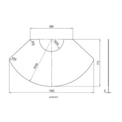 Funkenschutzplatte Olsberg - Radius 20 Cm