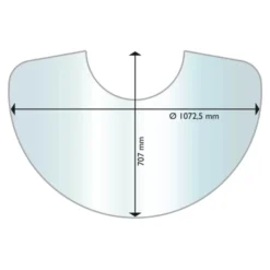 Glasbodenplatte Halbmond Für Aduro 22
