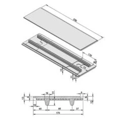 Gusseiserne Herdplatte 6" X 22" Oder 16 X 57,4 Cm -Napoleon Magasin 1980038 gusseiserne herplatte 6 216