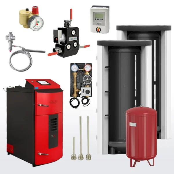 Holzvergaserkessel Attack SLX 35 KW Komplett-Set Profi + Pufferspeicher 3 Holzvergaserkessel Attack SLX 35 KW Komplett-Set Profi + Pufferspeicher