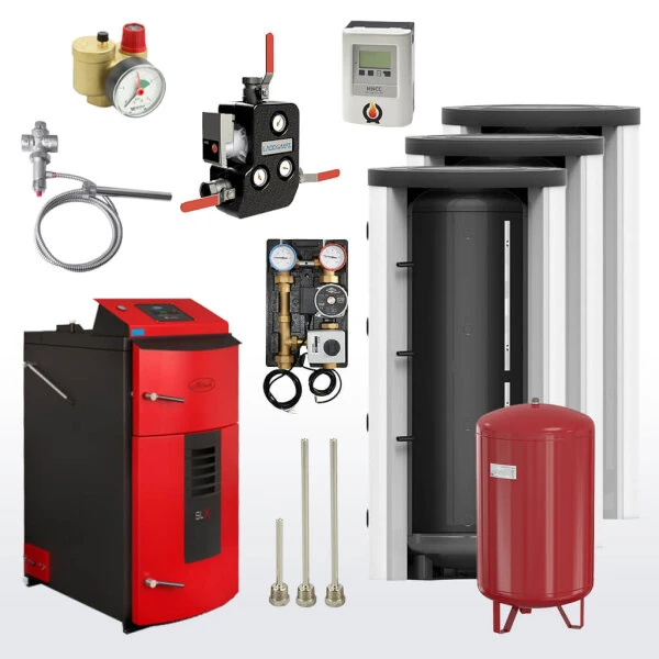 Holzvergaserkessel Attack SLX 40 KW Komplett-Set Profi + Pufferspeicher 3 Holzvergaserkessel Attack SLX 40 KW Komplett-Set Profi + Pufferspeicher