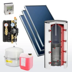 7,5 M² Solarthermie Flachkollektor Paket -Napoleon Magasin 4200011 7 5qm solarthermie paket4