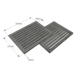 Gussrost-Brennraumrost 9" X 12" Oder 24 X 32 Cm -Napoleon Magasin brennraumrost ofenrost 235mmx315mm gussrost ersatzrost3