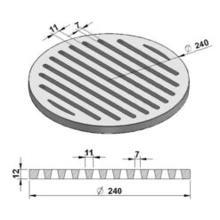 Gussrost - Brennraumrost Rund Ø 24 Cm -Napoleon Magasin gussrost ascherost 24 ruettelrost brennraumrost3