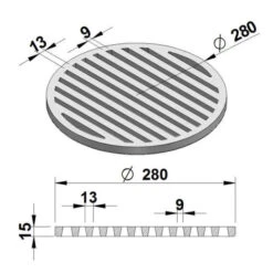 Gussrost - Brennraumrost Rund Ø 28 Cm -Napoleon Magasin gussrost ascherost rund 28cm ruettelrost ofenrost3