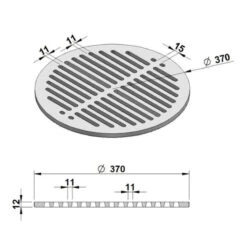 Gussrost - Brennraumrost Rund Ø 37 Cm -Napoleon Magasin gussrost ascherost rund 37 ruettelrost3