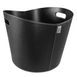 Holzkorb Aduro Proline Ø 39 Cm Kunstleder Schwarz